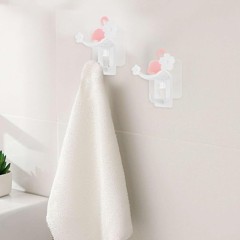 Pink White Flamingo Self Adhesive Wall Hook For Bathroom Kitchen Organization - Image 5
